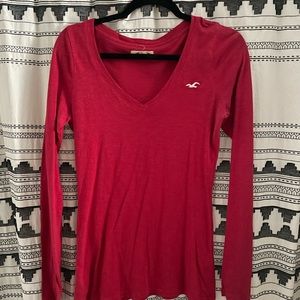 Hollister Long Sleeve V-Neck Shirt